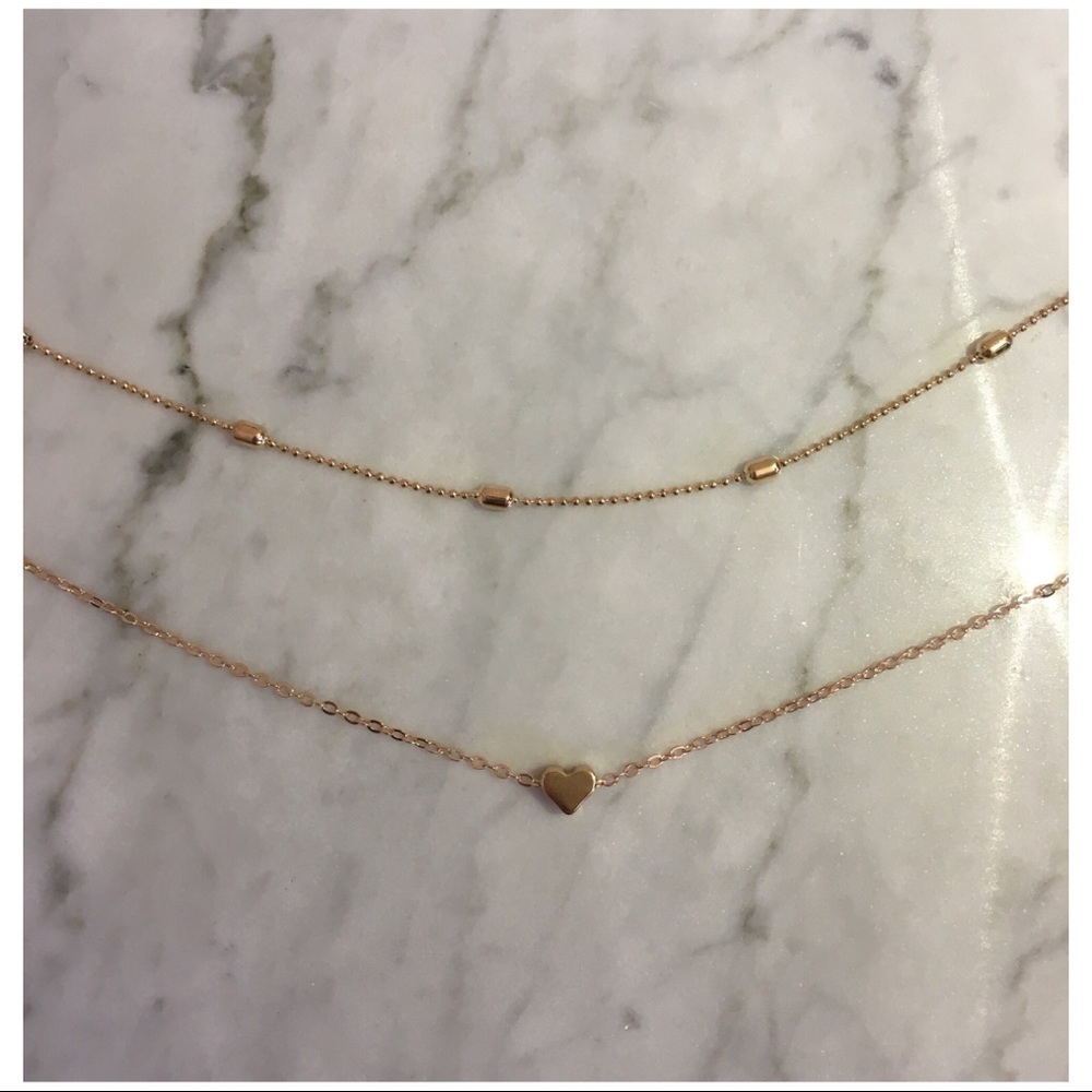 Boho Heart Necklace Bundle - Gold - Picture 2 of 4